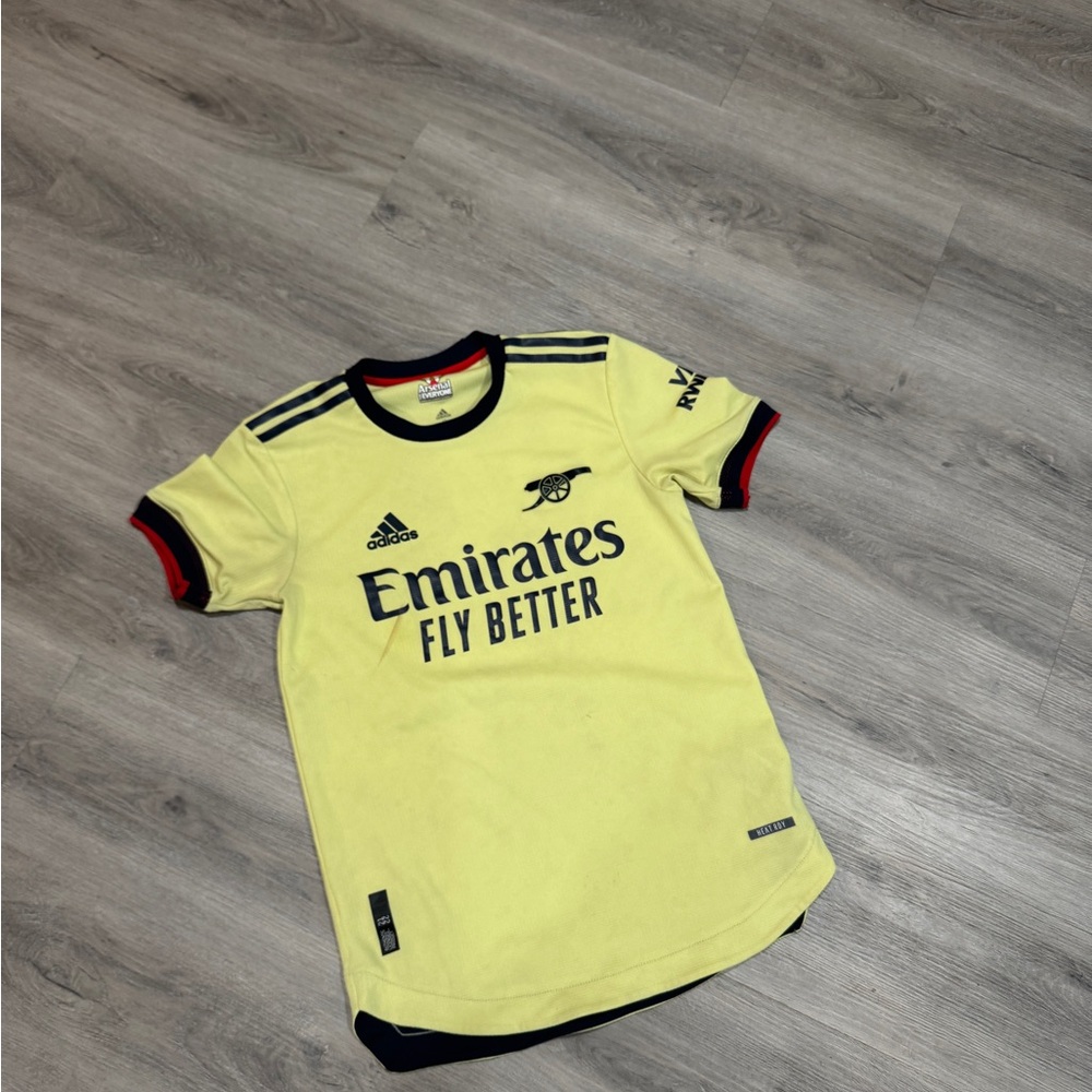 Adidas Kids Pale Yellow Soccer Jersey